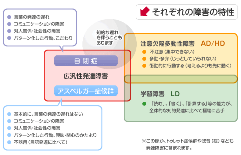 障害の特性の図